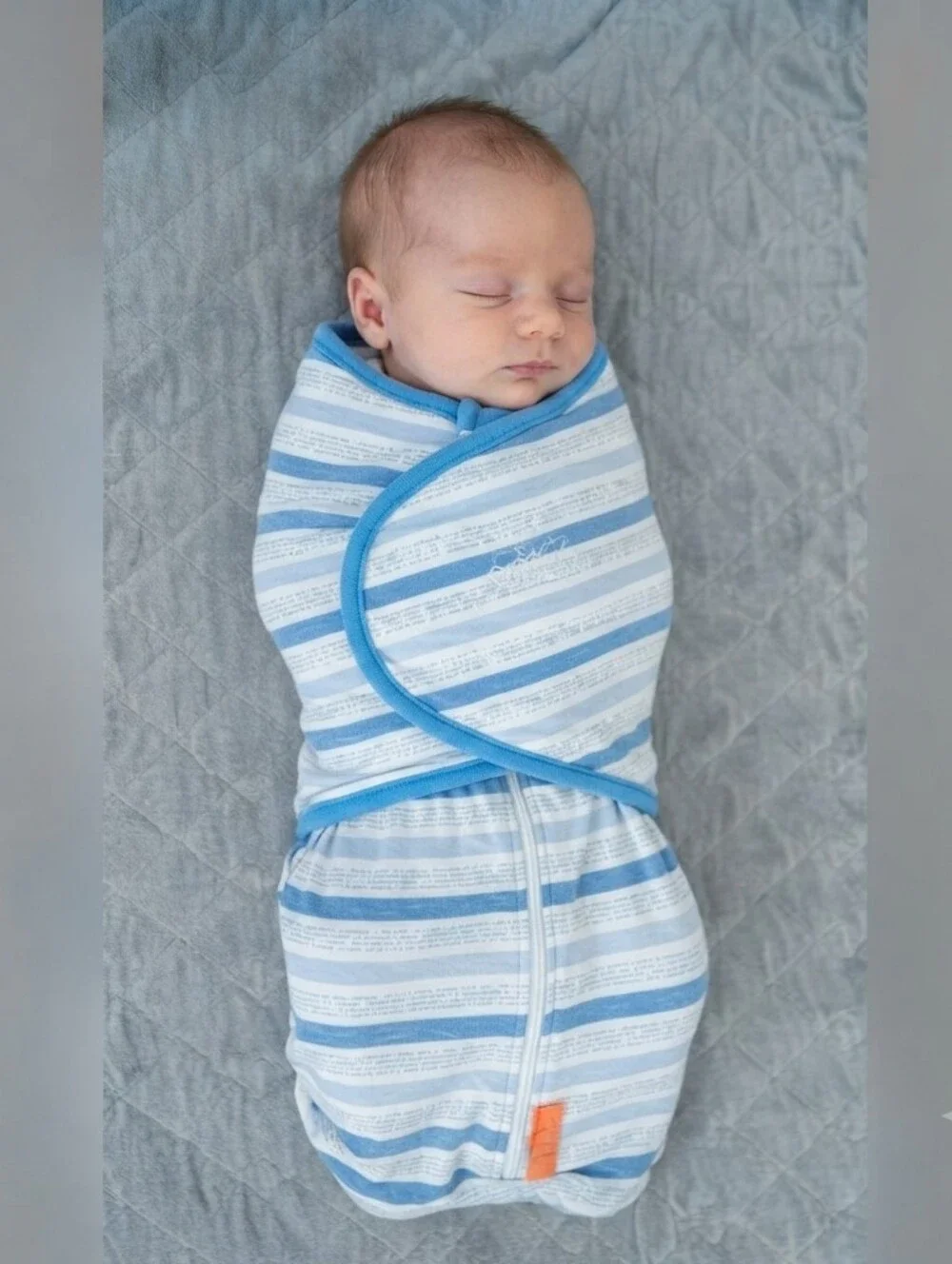 SwaddleMe 6-9M Blue and White Baby Swaddle